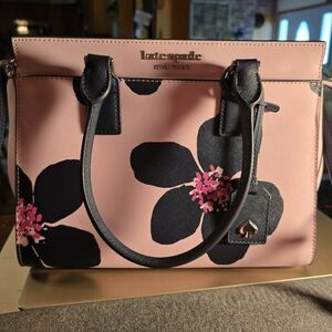 This is a Kate Spade Cameron Grand Flora Medium Satchel WKRU6738 in PINK